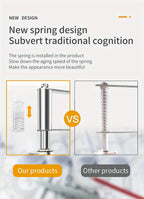 Heavy Duty Gate Wheel enclosed spring design compared with an exposed gate-wheel spring