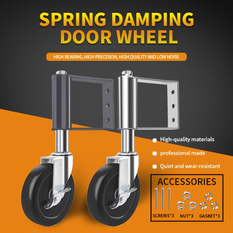 Heavy Duty Gate Wheel finish comparison and included mounting hardware guide