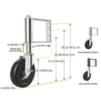 Heavy Duty Gate Wheel size guide showing the 5-inch wheel and spring dimensions