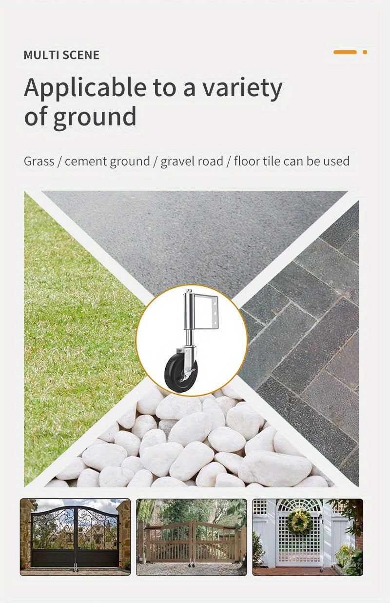 Heavy Duty Gate Wheel surface guide for grass, concrete, gravel, and tiled paths