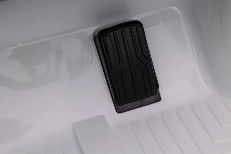 Driveable Mercedes-Benz Car white interior floor with black accelerator pedal for smooth electric ride by HighPeak