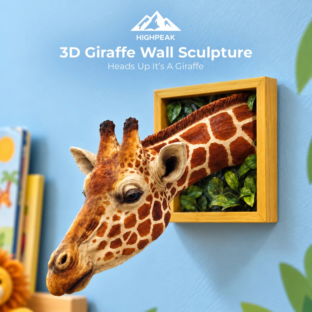 3D Giraffe Wall Sculpture