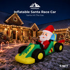 7.9FT Inflatable Santa Race Car