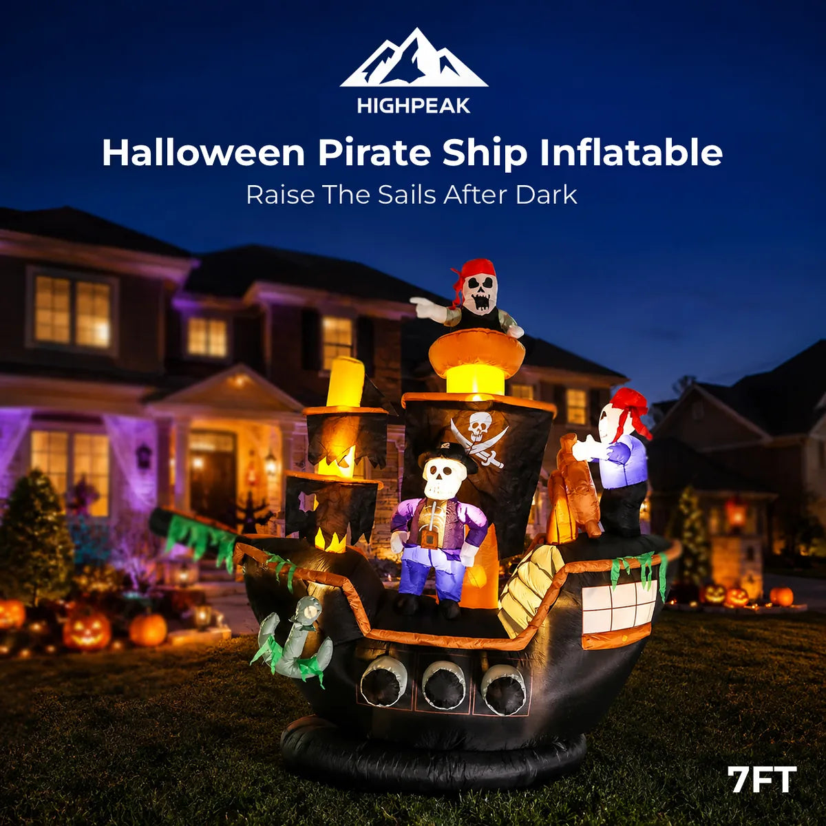 Halloween Pirate Ship Inflatable