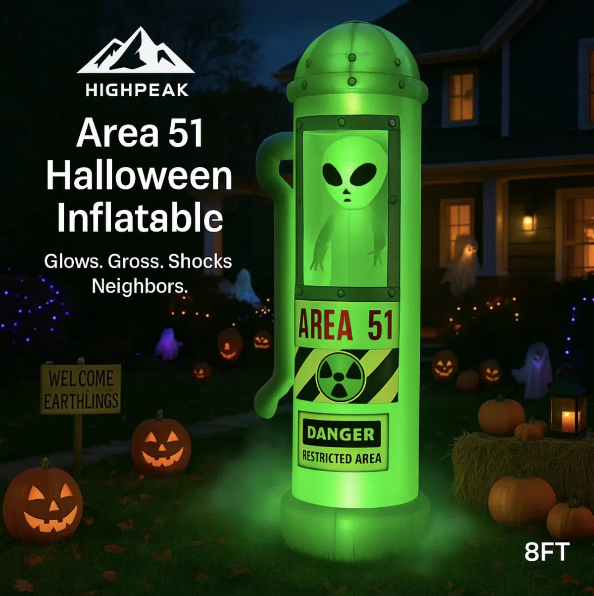 8FT Area 51 Halloween Inflatable