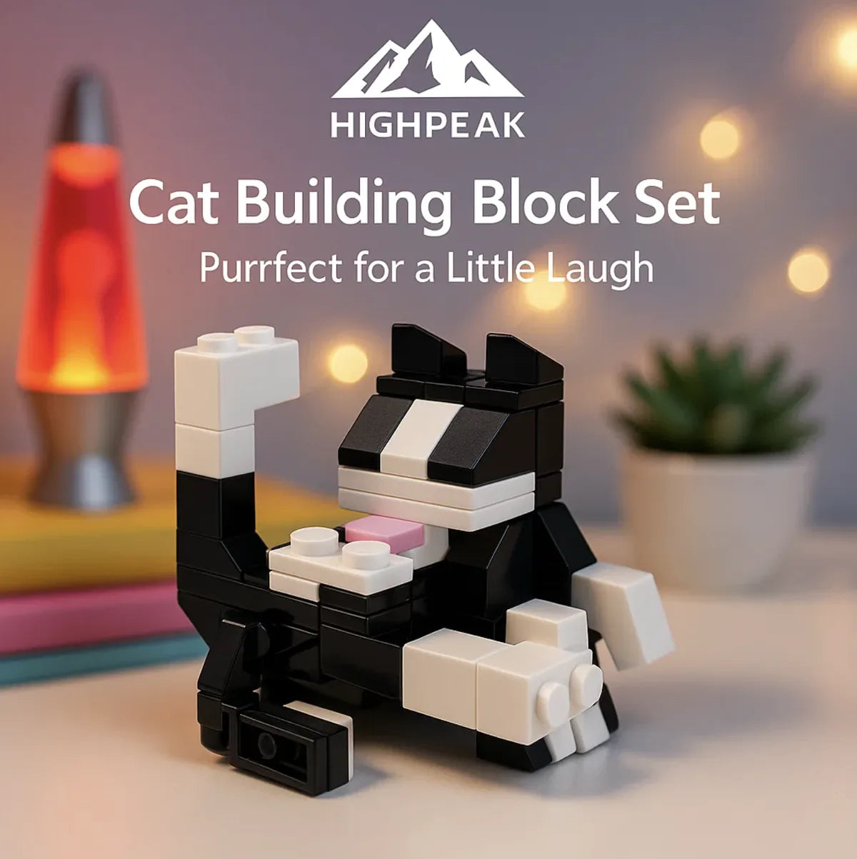 HighPeak Cat Building Block Set – 62PCS DIY Animal Toy for Kids