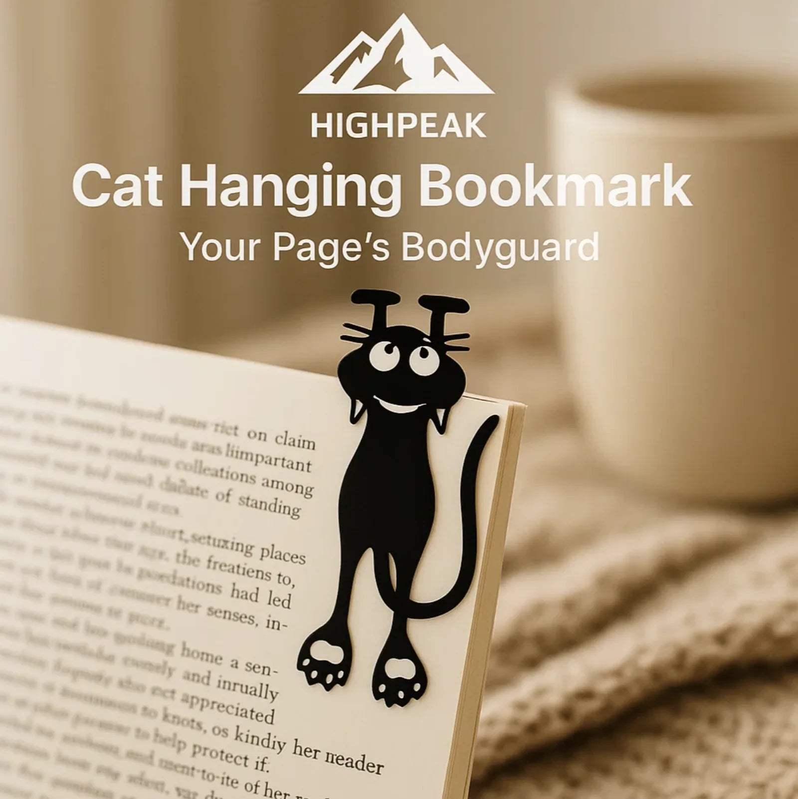 Cat Hanging Bookmark