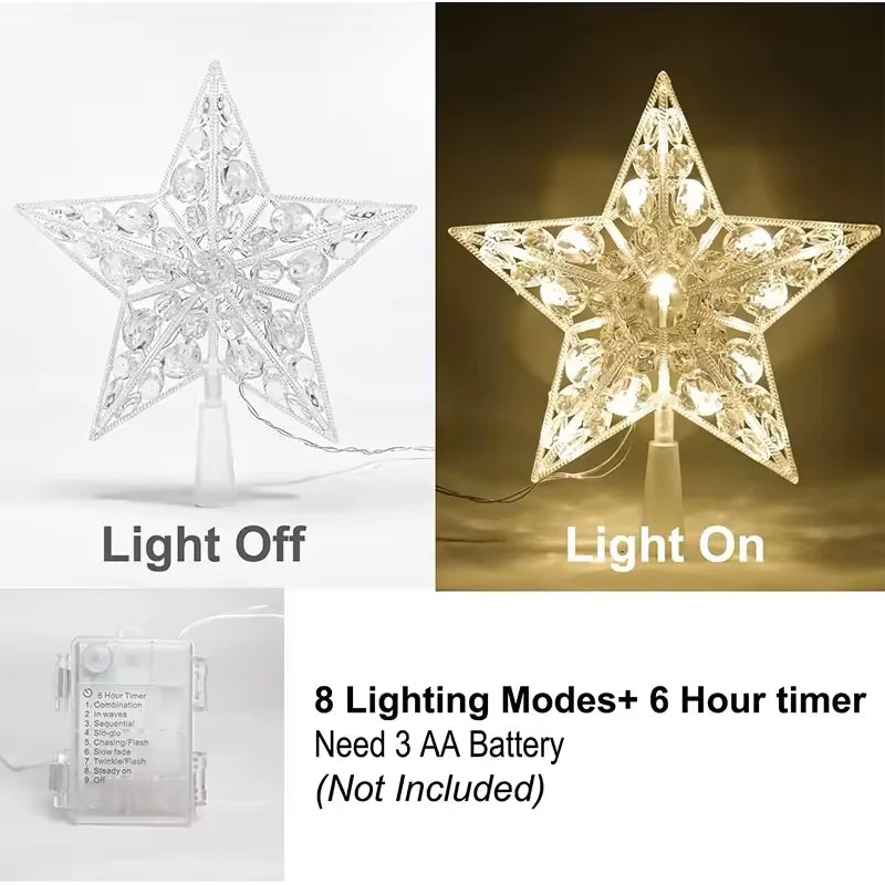 Glowing Star Tree Topper