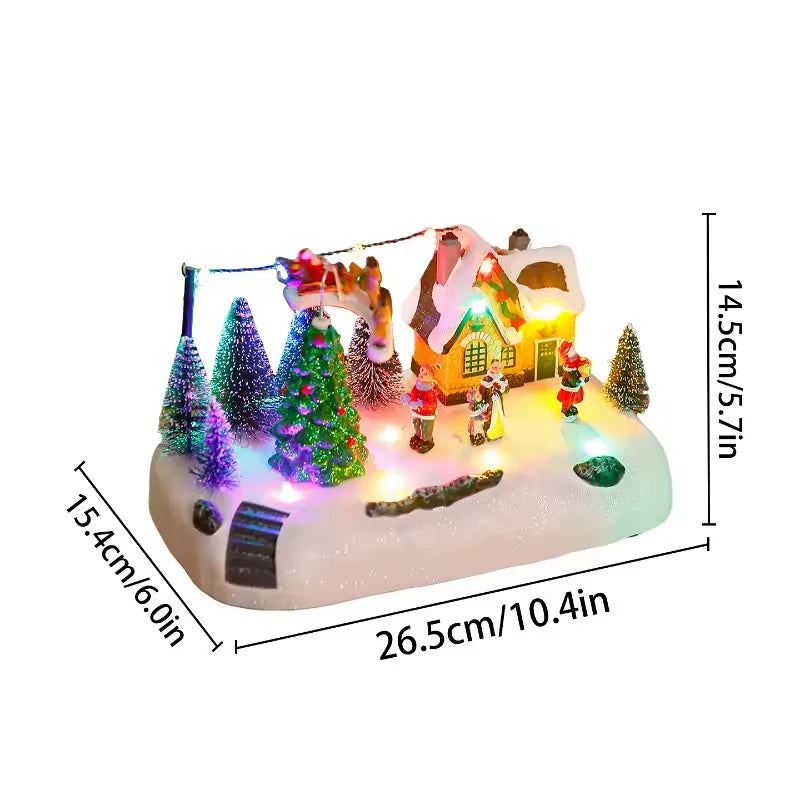 Animated Santa Sleigh Village