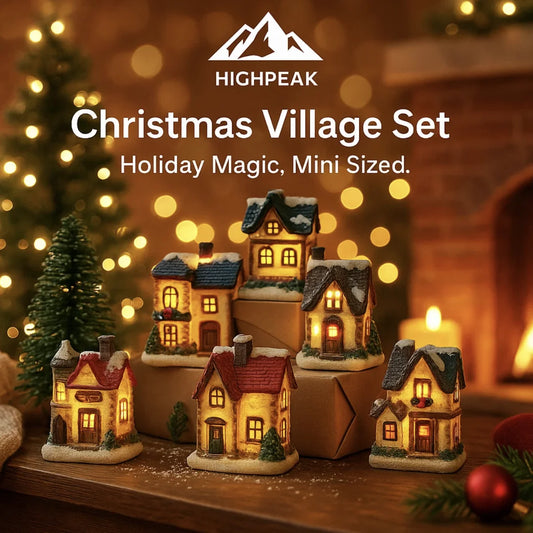 Cozy Christmas Village Set