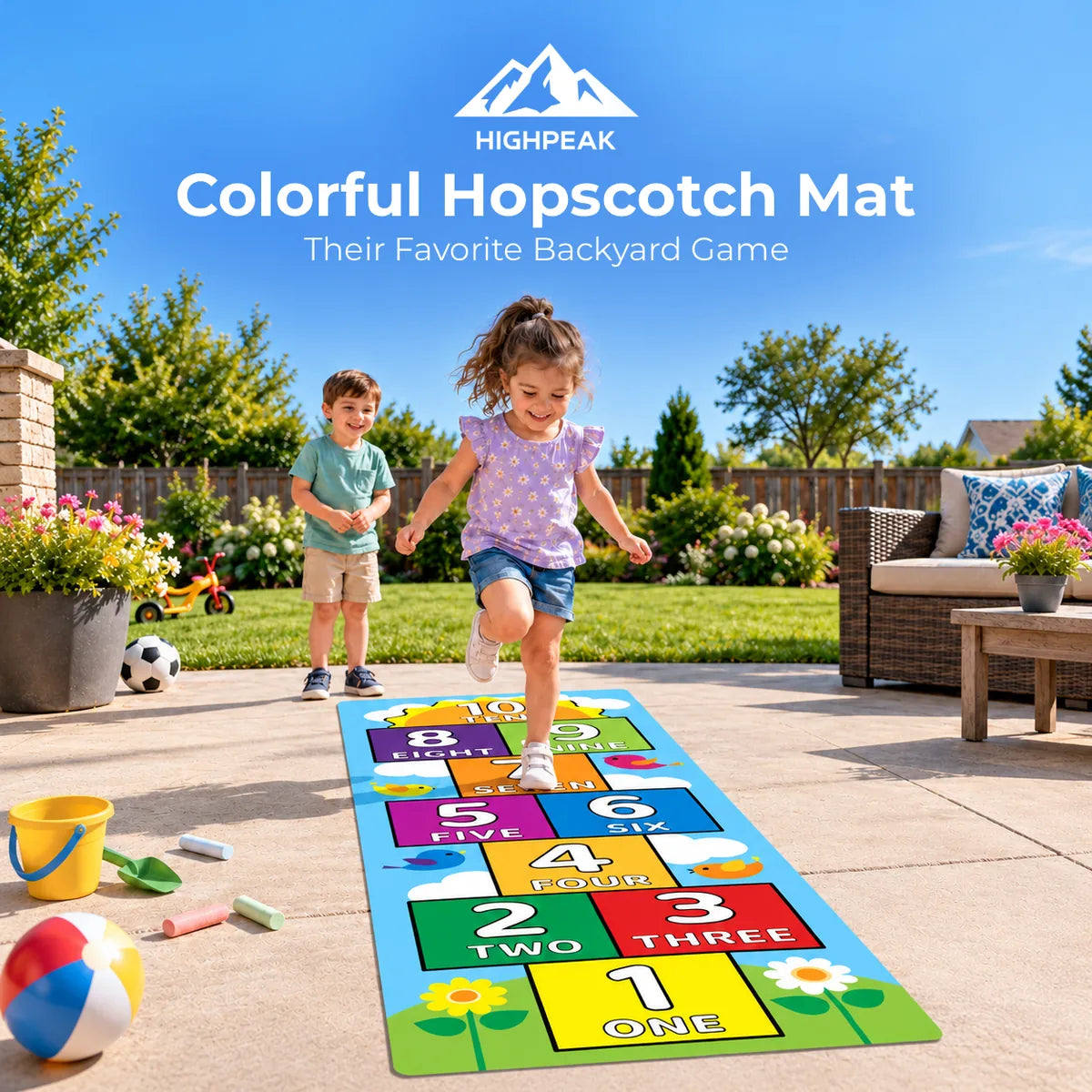 Colorful Hopscotch Mat