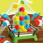 Illustrated sheep tower in the green pen surrounded by springboard launchers
