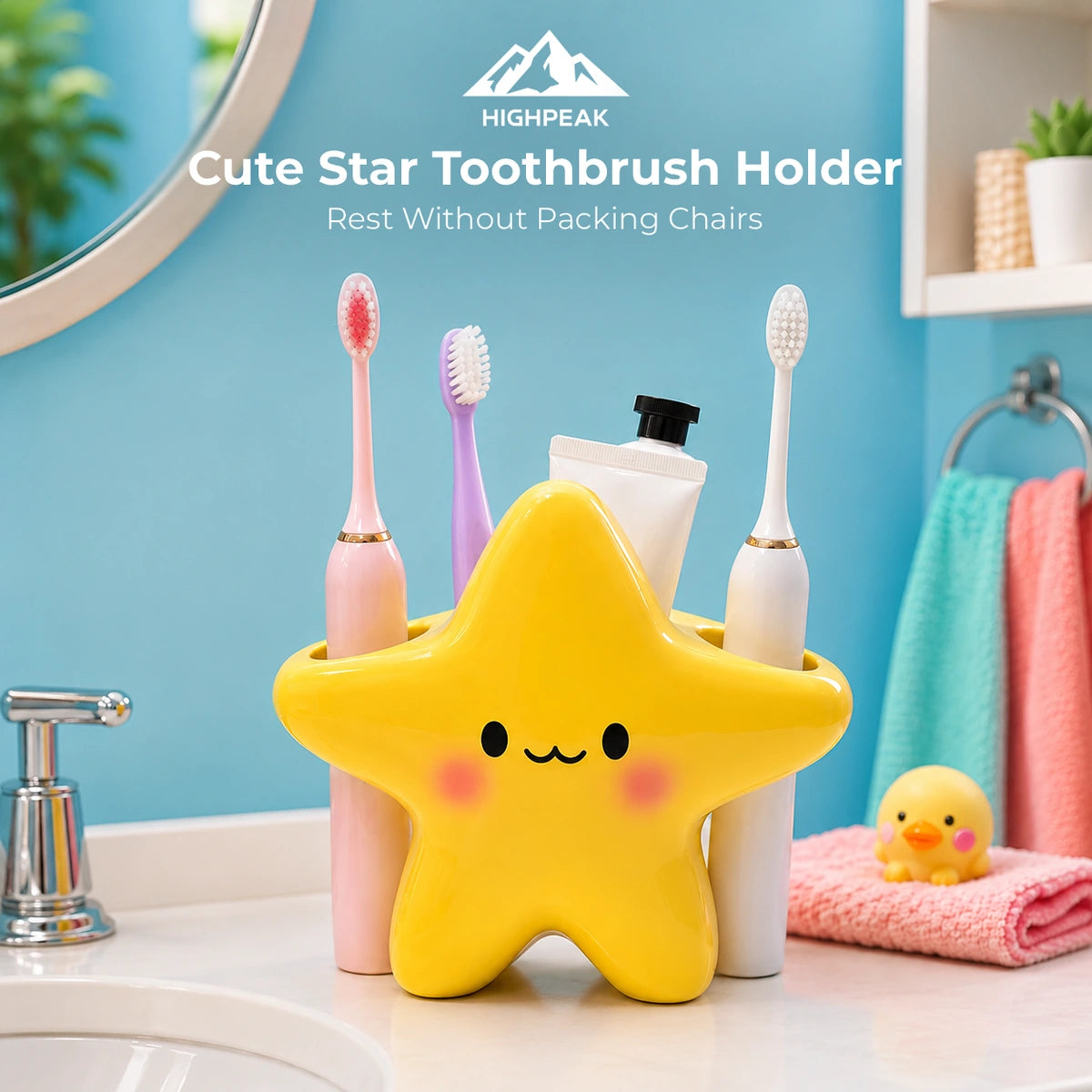 Cute Star Toothbrush Holder
