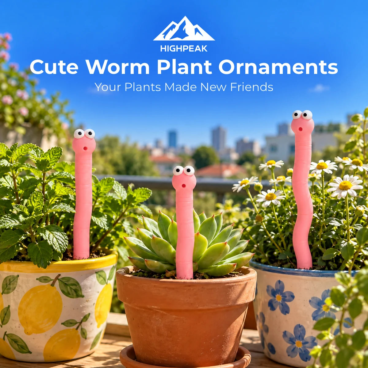 Cute Worm Plant Ornaments