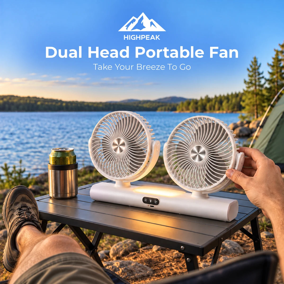 Dual Head Portable Fan