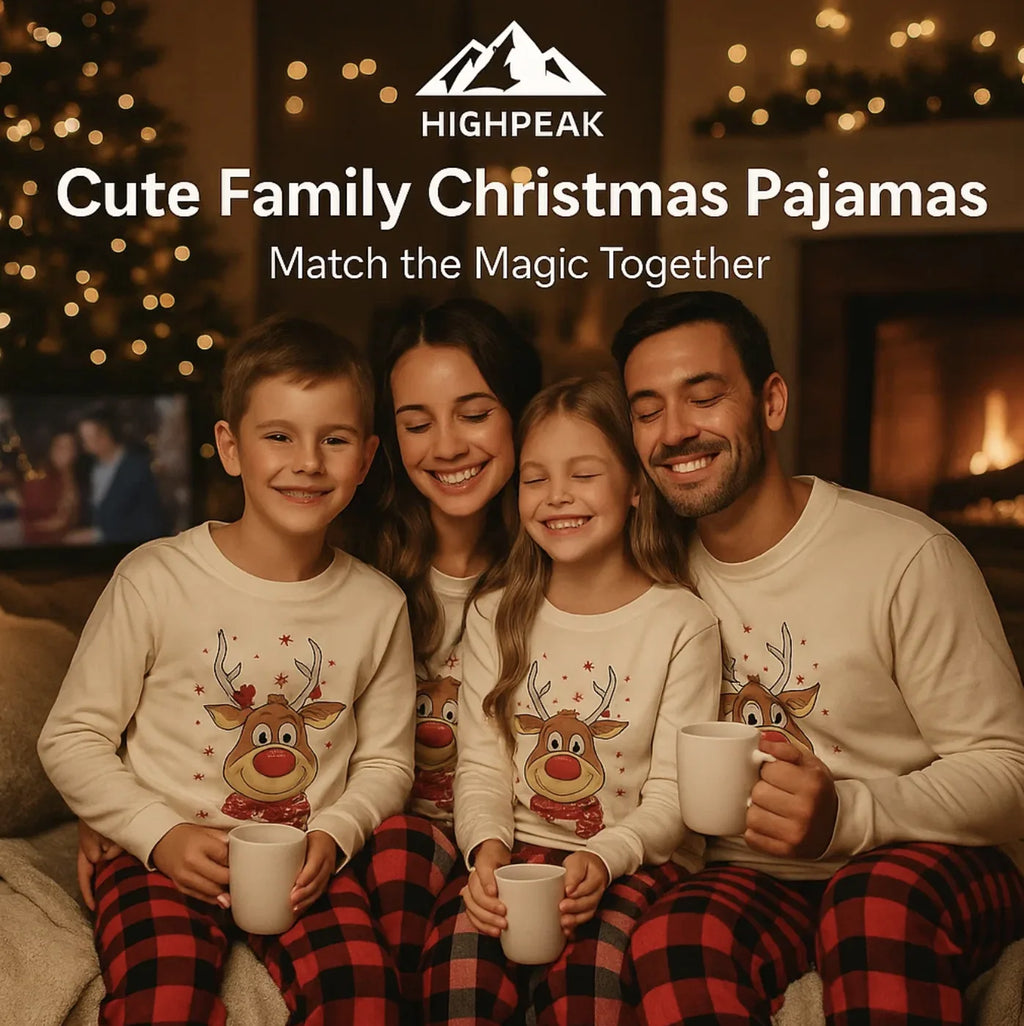 Cute Reindeer Family Christmas Pajamas