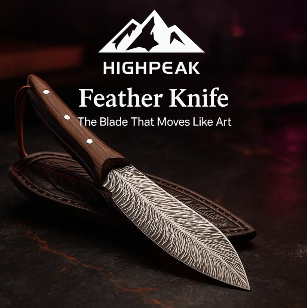 ForgePro 6-Piece Knife Set with wood-grain handles and high-carbon stainless steel blades in a sleek gift box