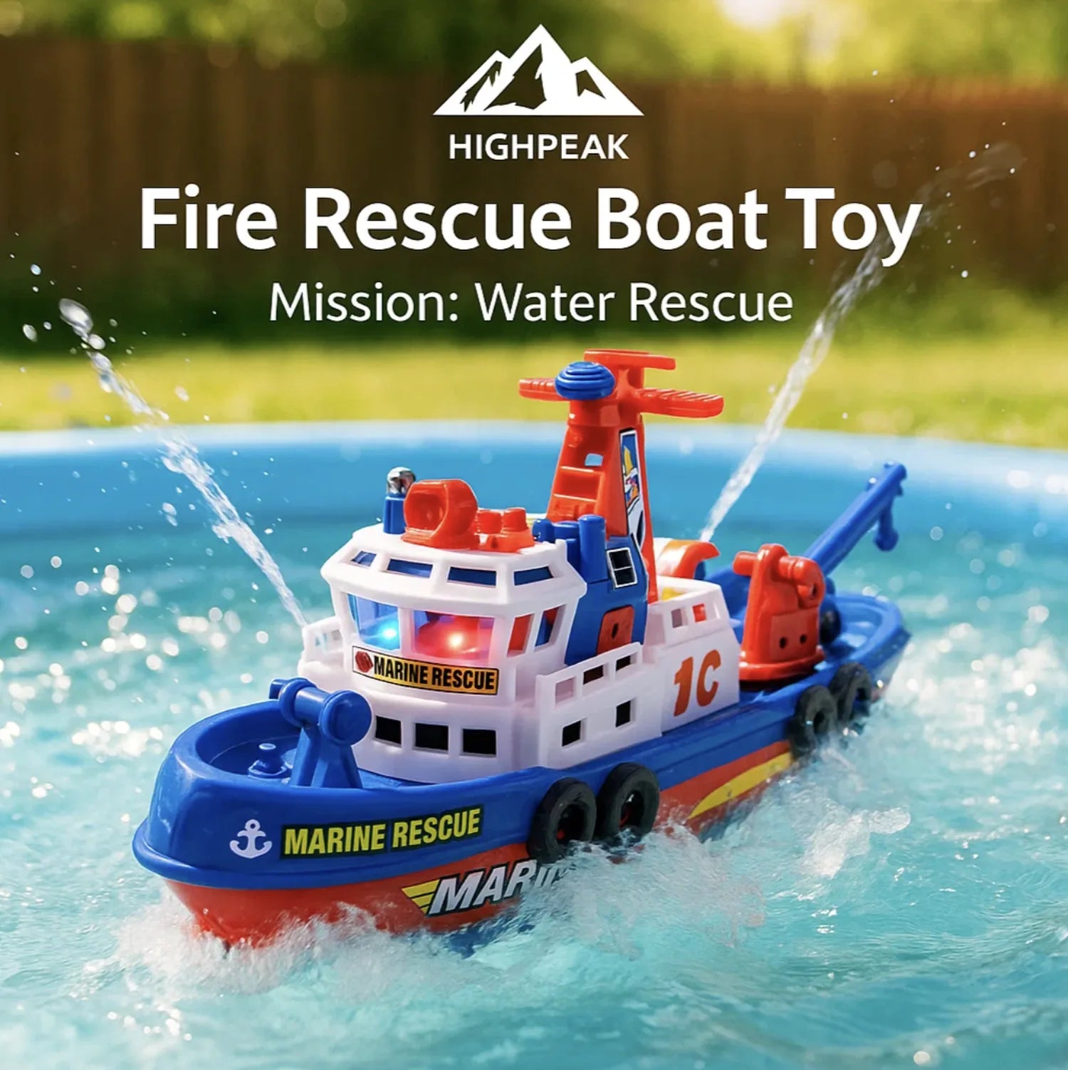 Fire Rescue Boat Toy
