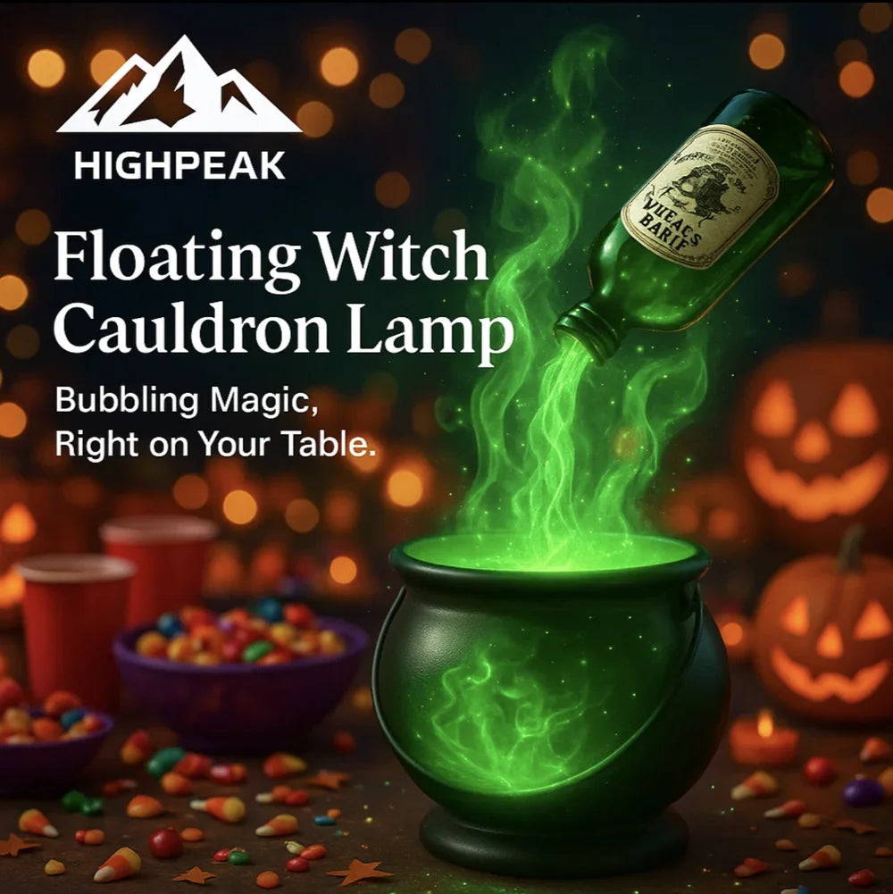 Floating Witch Cauldron Lamp