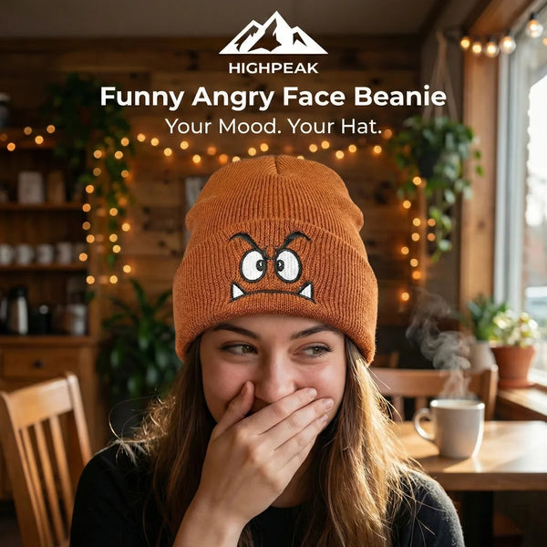 Funny Angry Face Beanie