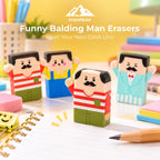 Funny Balding Man Erasers