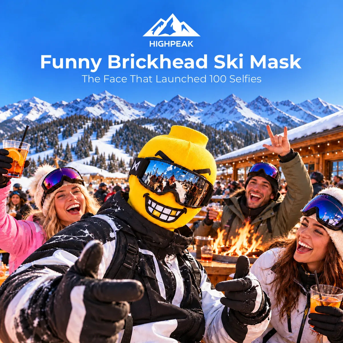 Funny Brickhead Ski Mask