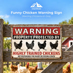 Funny Chicken Warning Sign