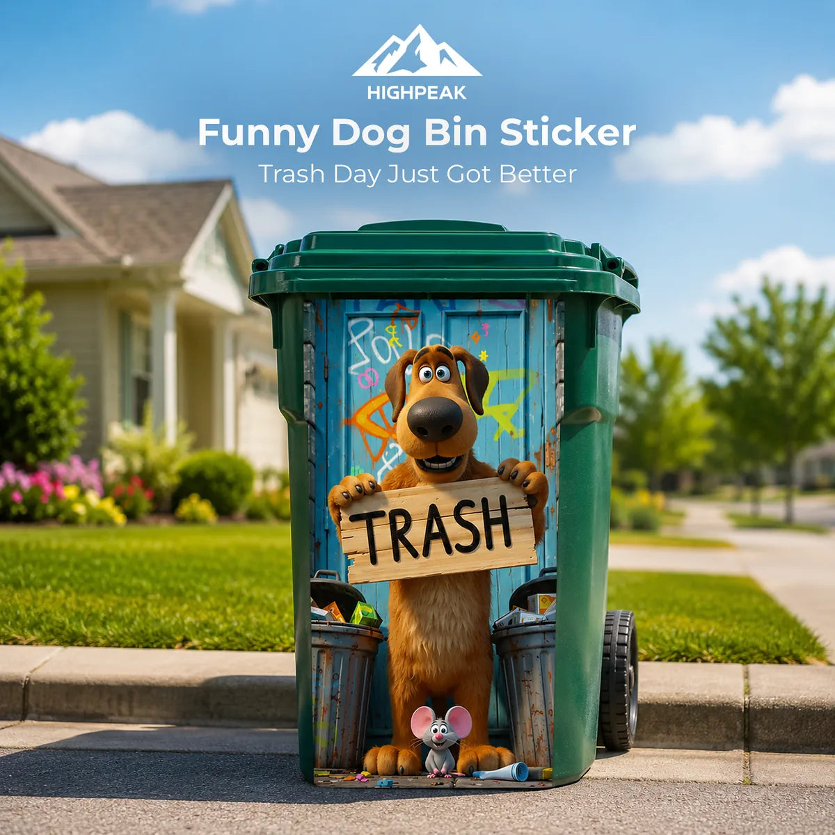 Funny Dog Bin Sticker