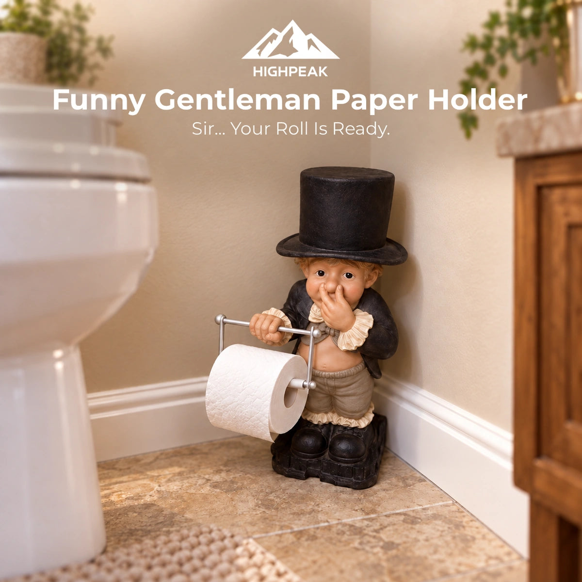 Funny Gentleman Toilet Paper Holder