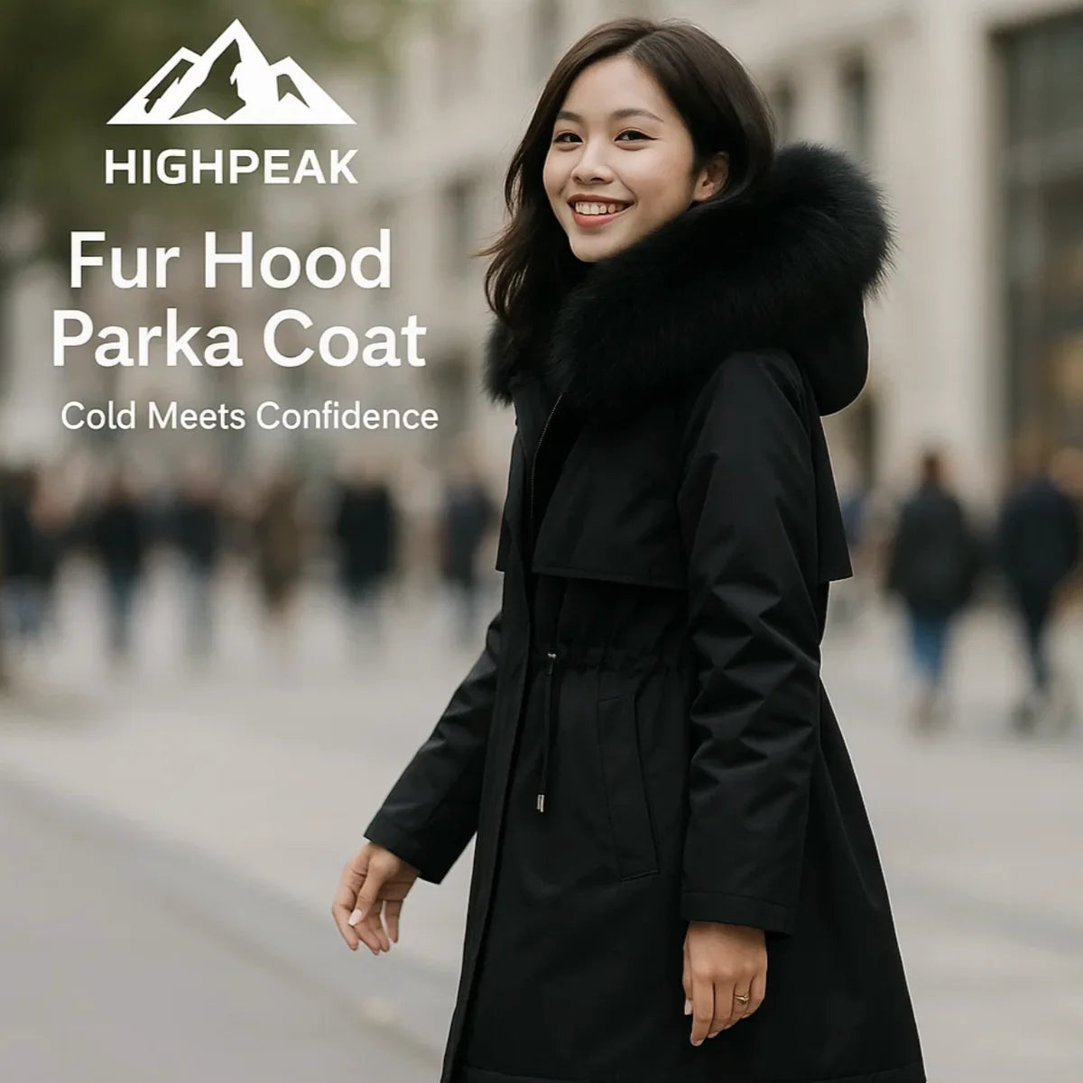 Fur Hood Parka Coat