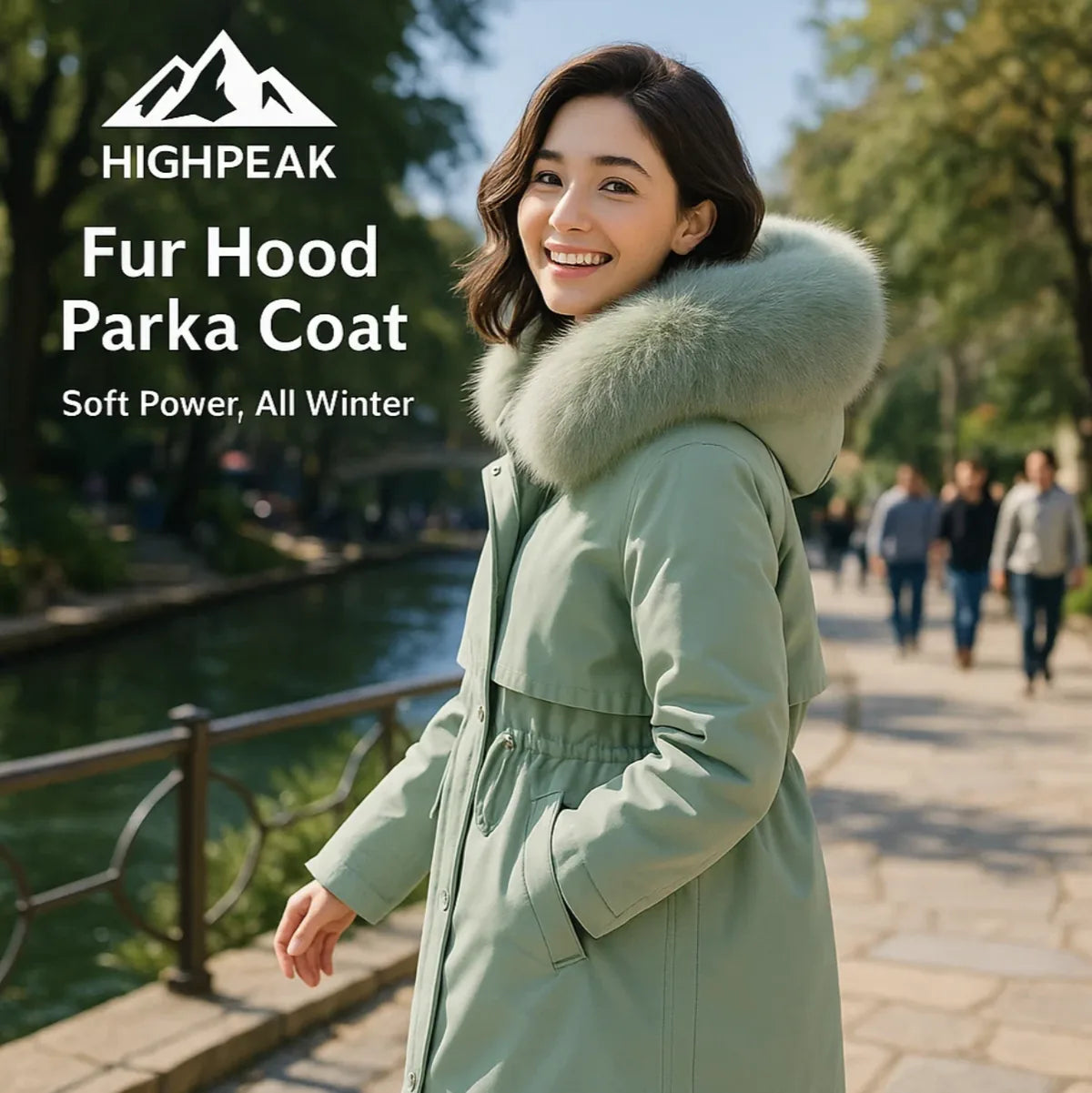 Fur Hood Parka Coat
