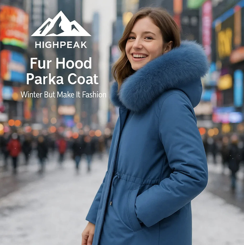 Fur Hood Parka Coat