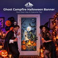 Ghost Campfire Halloween Banner