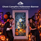 Ghost Campfire Halloween Banner