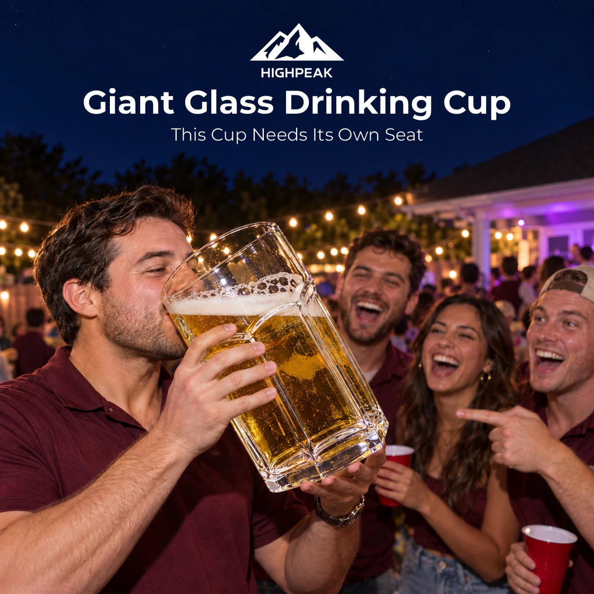 Giant Glass Drinking Cup