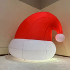 Giant Inflatable Santa Hat fully inflated indoors