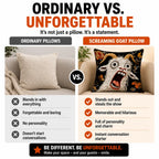 Funny Screaming Goat Pillow