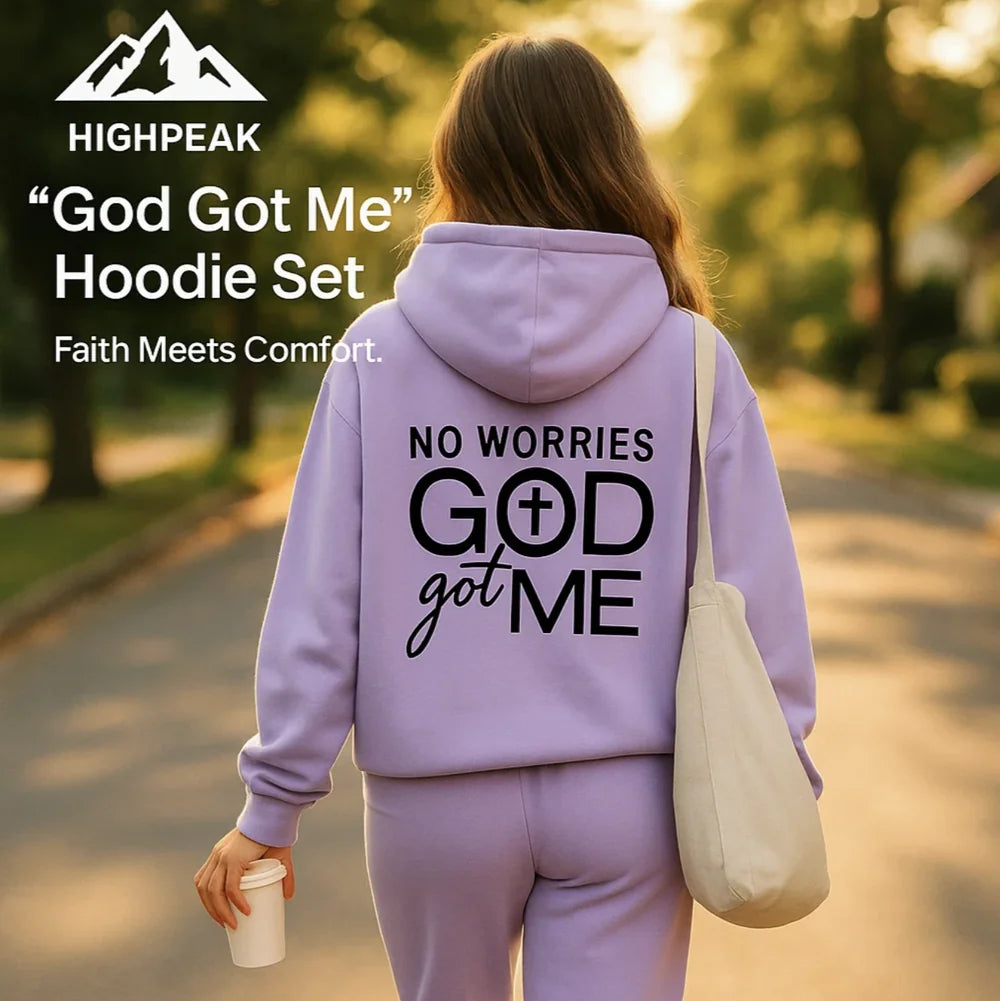 "God Got Me" Hoodie Set