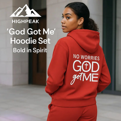 "God Got Me" Hoodie Set