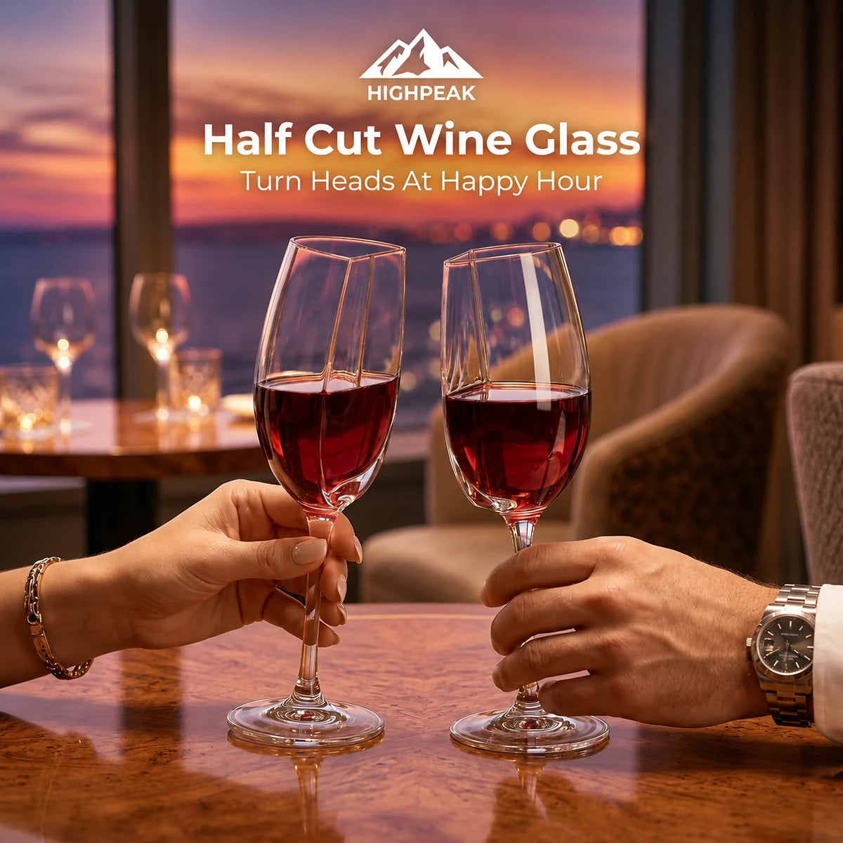 Half Cut Wine Glass