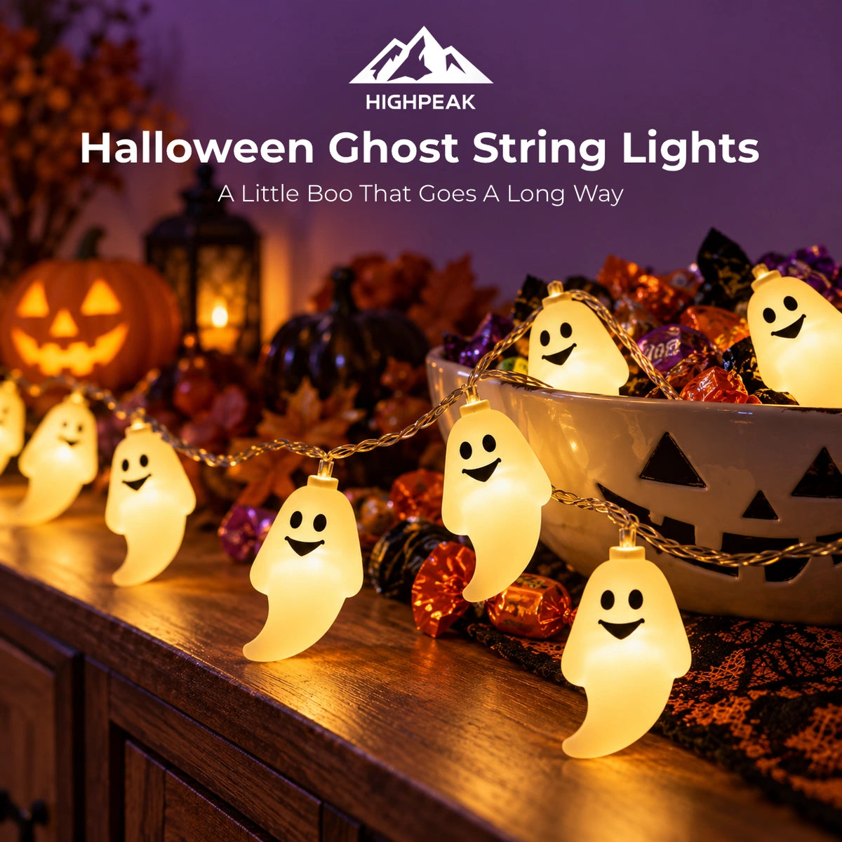 Halloween Ghost String Lights