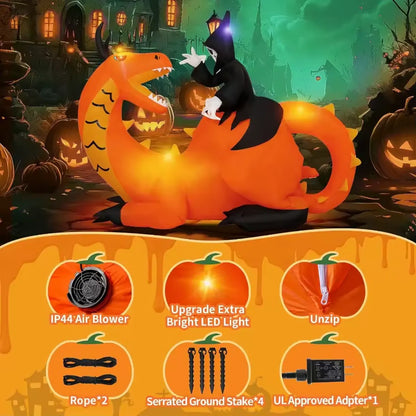 8FT Halloween Inflatable Dinosaur