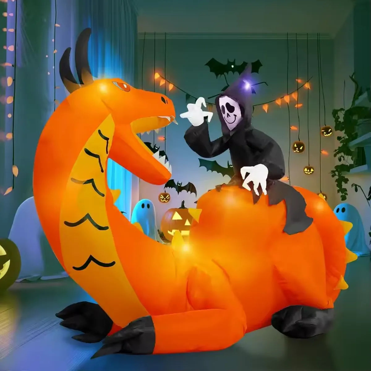 8FT Halloween Inflatable Dinosaur