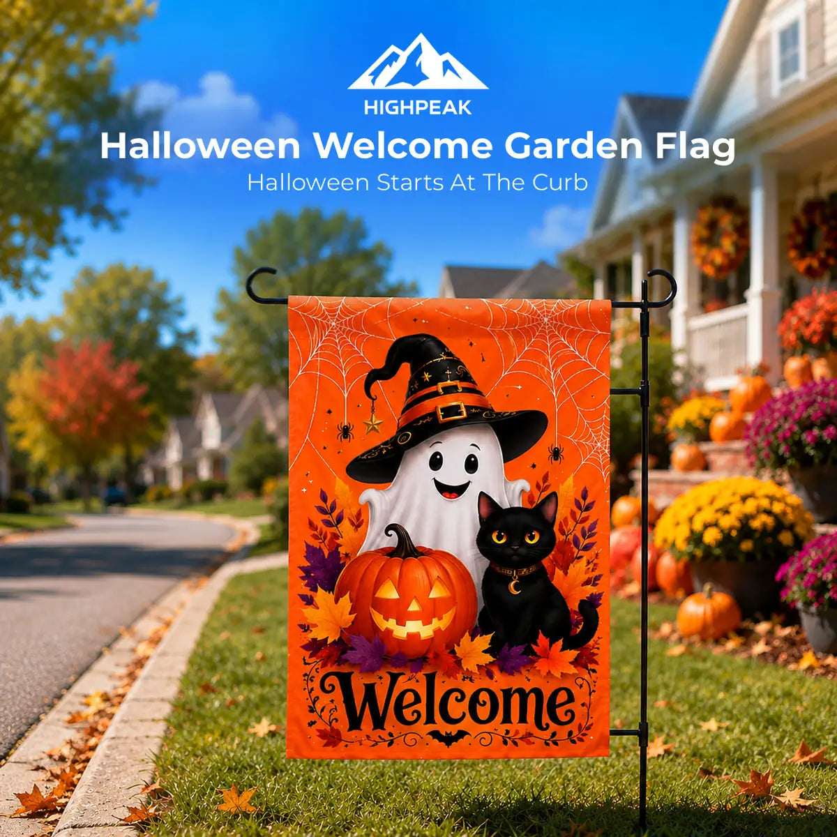 Halloween Welcome Garden Flag