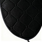 Heated Motorcycle Seat Pad close-up showing the quilted velvet edge and cable connection
