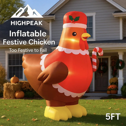 5FT Inflatable Festive Chicken