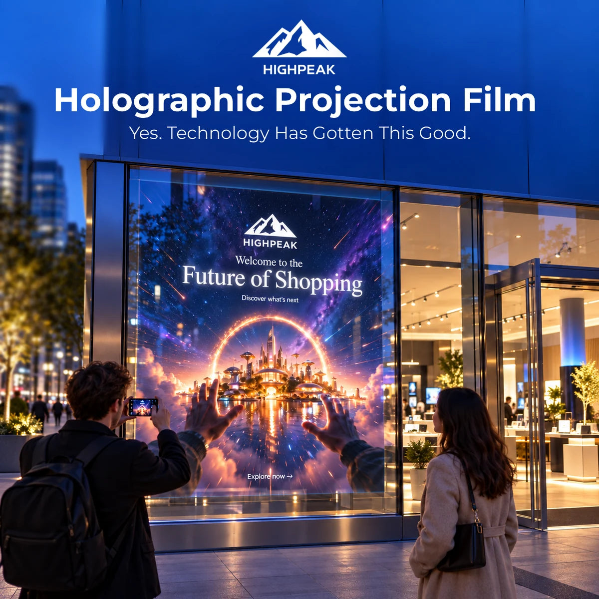 Holographic Window Projection Film
