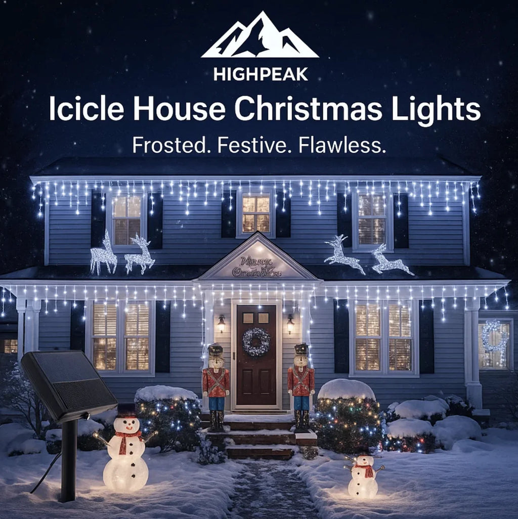 Icicle House Christmas Lights