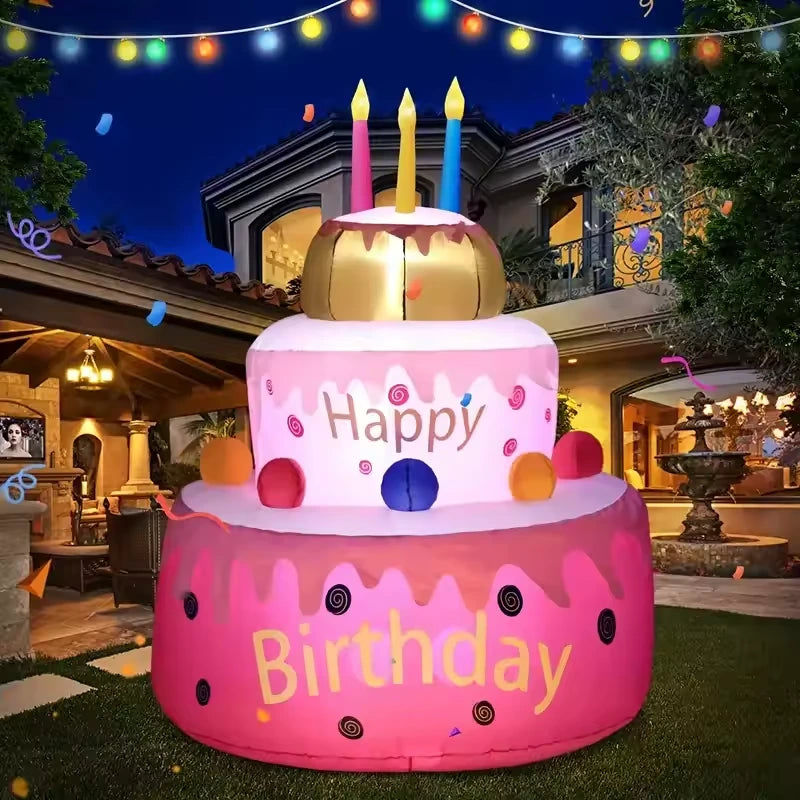 5.4FT Inflatable Birthday Cake