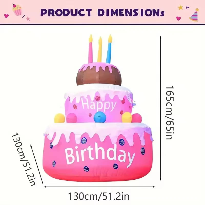 5.4FT Inflatable Birthday Cake